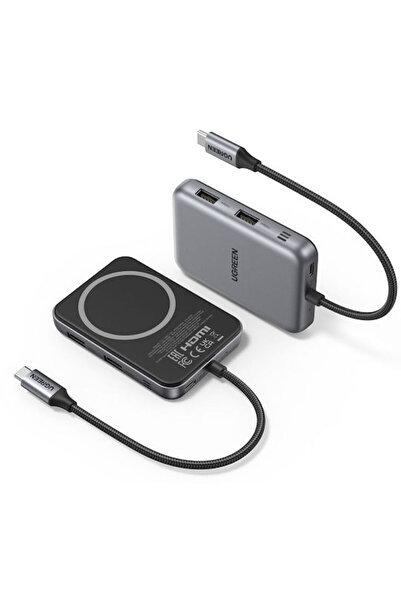 Ugreen CM896 USB-A / USB-C Σταθμός σύνδεσης με 4K PD Γκρι