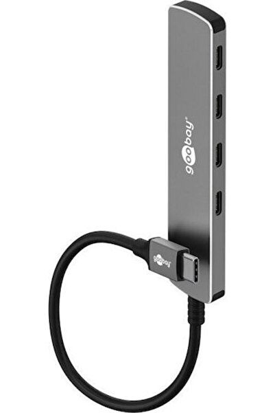 goobay Διανομέας USB 4 Θυρών USB 3.2 με σύνδεση USB-C Γκρι Κωδικός: 79160