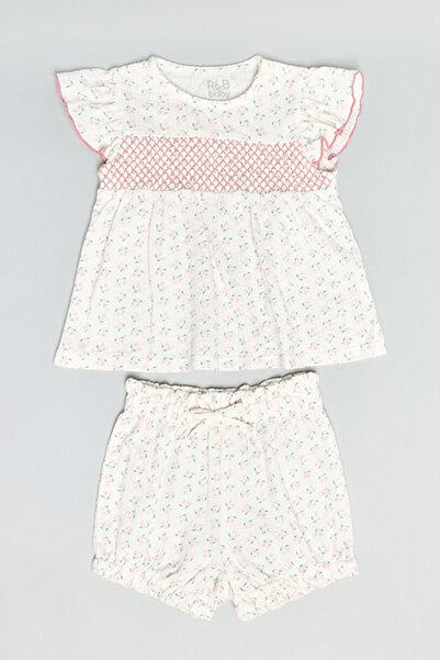 R&B Floral Print Top & Shorts Set