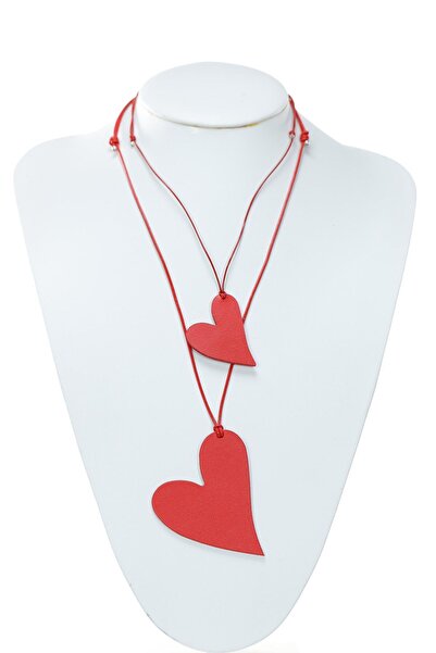 HAIArt Mother-Daughter Necklace Top Bottom Set - Red