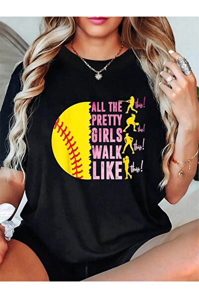 TİMİSİVA Tricou unisex supradimensionat cu imprimeu guler rotund cu mânecă sc...