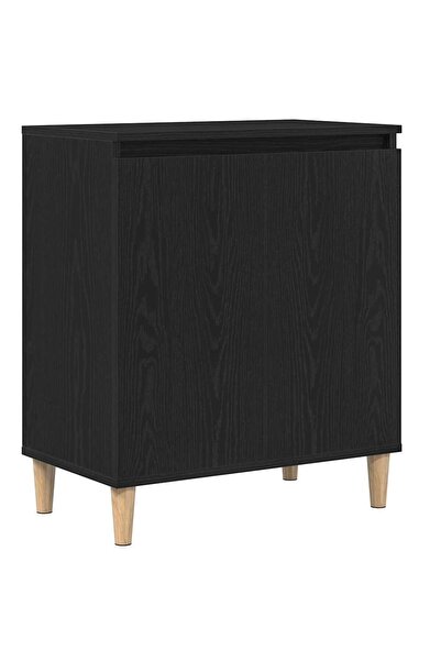 vidaxl Bufet Negru 60 x 35 x 70 cm Lemn compozit