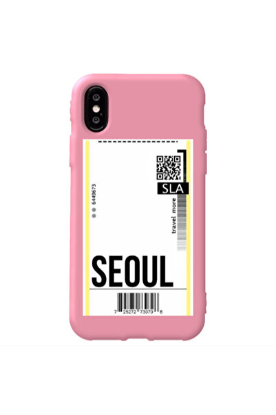Other Apple iPhone Xs Max Seoul Travel More Pink Colored Silicone TPU Θήκη