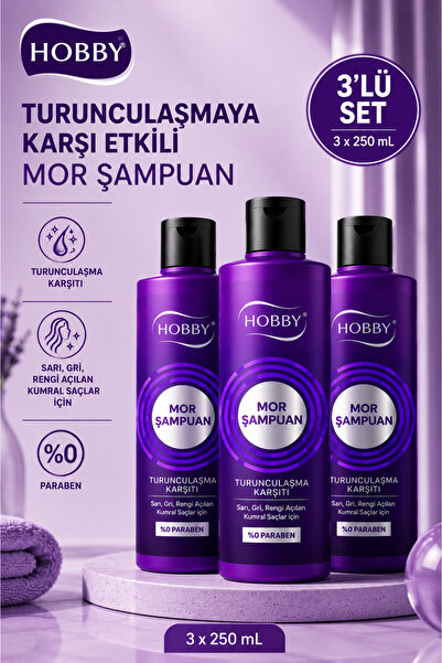 Hobby Mor Şampuan Turunculaşma Karşıtı 250 ml X 3 Adet
