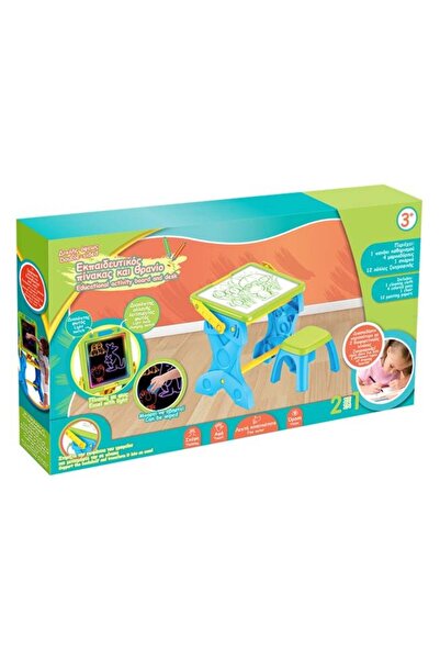 Jumbo Bancă educativă cu tablă luminată și scaun