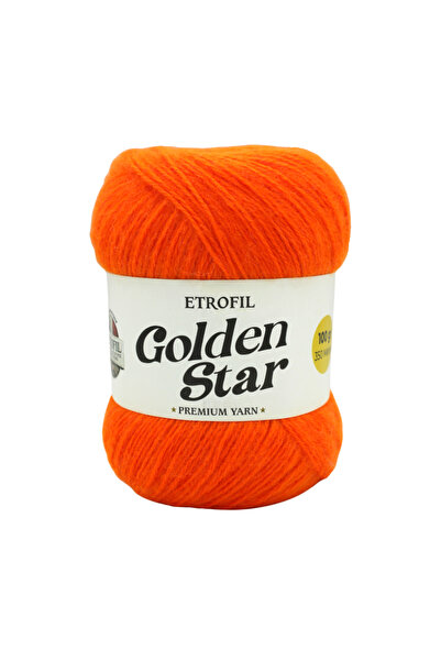 Etrofil Ață de tricotat Golden Star Portocaliu 75% Acril Premium 25% Lână Mer...