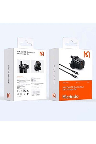 Mcdodo GaN PD 33W Fast Charger PD + QC Super Fast Quick Charging Dual Output ...