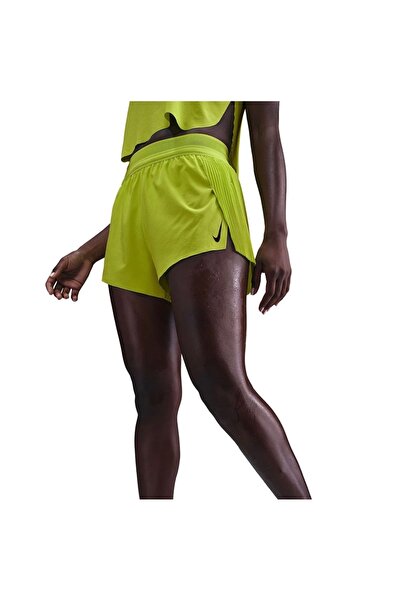 Nike Aeroswift Dri-Fit Adv Mid-Rise Brief-Lined 3" Women's Green Running Shor...