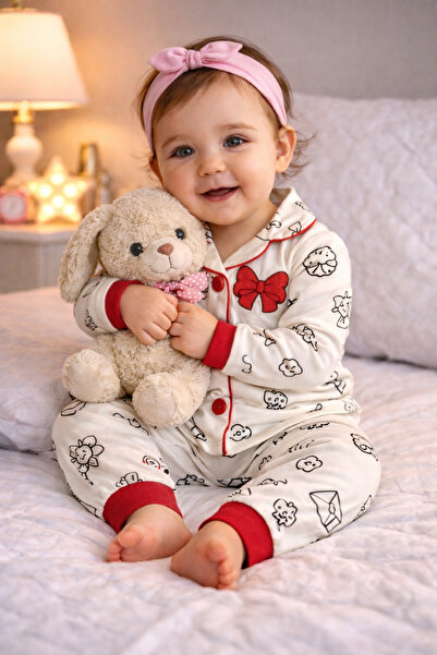 bebekyol Fiyonklu Kız Çocuk Pijama