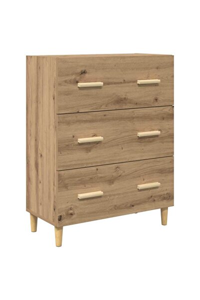 vidaxl Bufet Stejar Artizanal 69,5 x 34 x 90 cm Lemn compozit