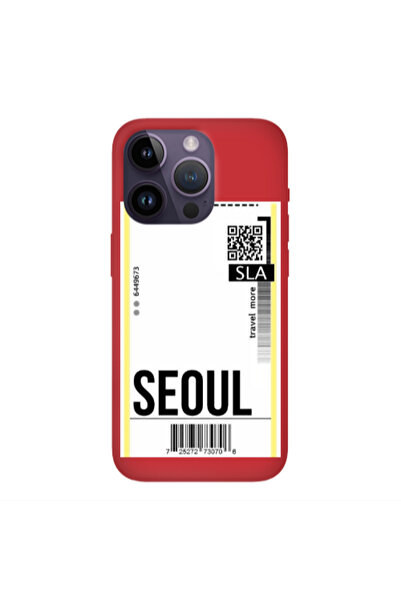 Other Apple iPhone 14 Pro Seoul Travel More Red Colored Silicone TPU Θήκη