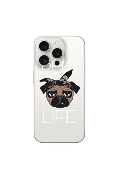 Other Apple iPhone 15 Pro Pug Life Transparent Silicone TPU Θήκη