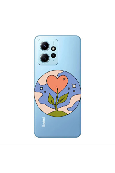 Other Xiaomi Redmi Note 12 4G Hearted Flower Transparent Silicone TPU Θήκη