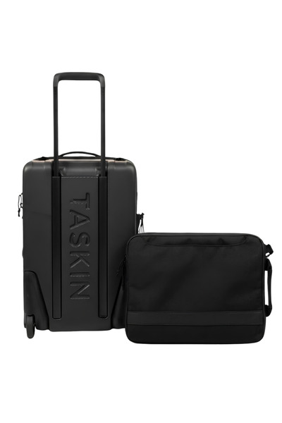 LUGGBAG حقيبة سفر تاسكين، قطعة واحدة، موديل SC-8022، مقاس 20 بوصة، مادة البولي كربونات، لون أسود