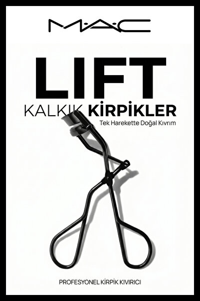 M.A.C Kirpik Kıvırıcı Profesyonel Kirpik Şekillendirici Doğal Kıvrım Veren Er...