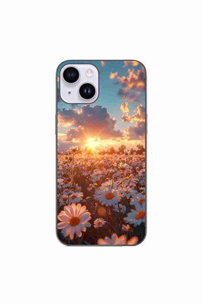 OEM Husa compatibila cu Apple iPhone 14 Silicon Gel Tpu Model Rasarit cu Flori