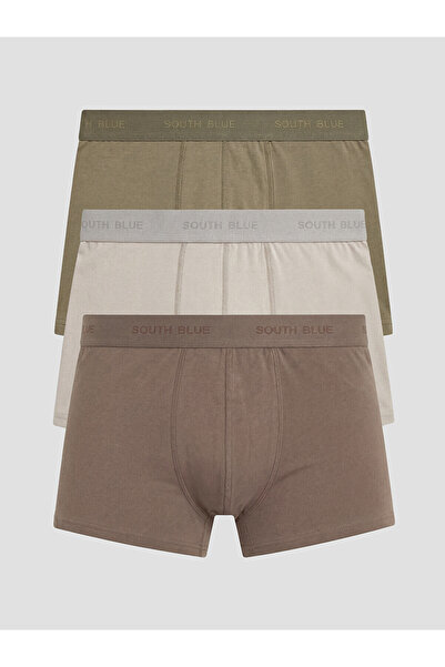 LC Waikiki Nevavm Men's Boxer Briefs with Elastic Waistband, 3-Pack