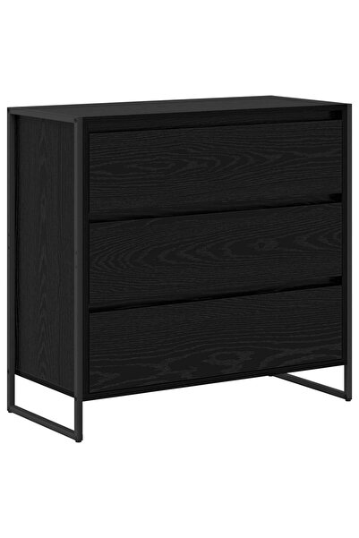 vidaxl Bufet cu sertar Stejar Negru 79 x 36 x 75.5 cm Lemn compozit