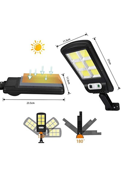 MEIN Solar Güneş Enerjili Led Bahçe Aydınlatması 3 Modlu Hareket Sensörlü Kum...