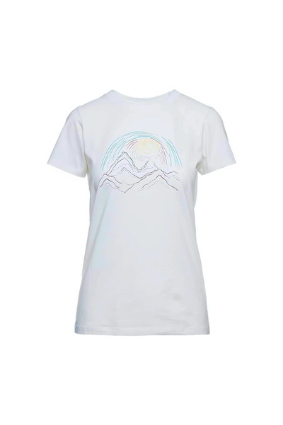 BLACK DİAMOND WOMEN'S SUMMIT SCRIBBLE T-SHIRT - أبيض - M