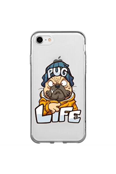 Other Apple iPhone SE 2020 Pug Life 2 Transparent Silicone TPU Θήκη