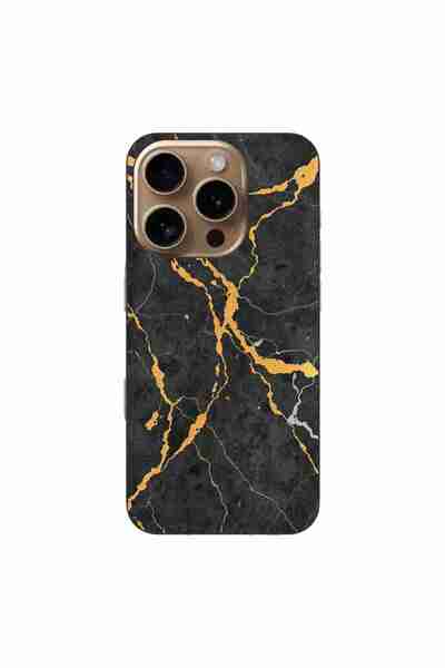 OEM Husa compatibila cu Apple iPhone 16 Pro Silicon Gel Tpu Model Noir Gold M...