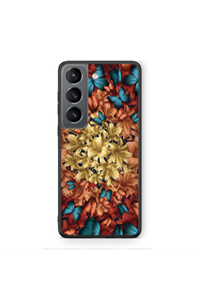 Other Samsung S21 Blue butterflies Black Glossy Θήκη
