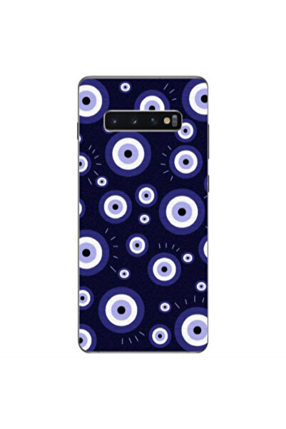 Other Samsung S10 Plus Purple evil eye bead Transparent Silicone TPU Θήκη