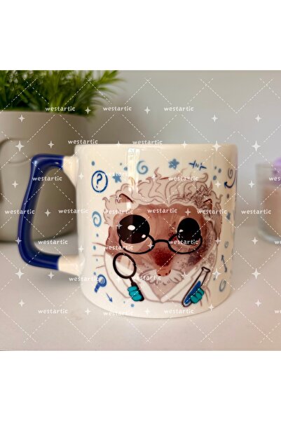westartic Sad Üzgün Hamster - Meslek: Fizikçi (Physicist) Kupa Bardak Fincan