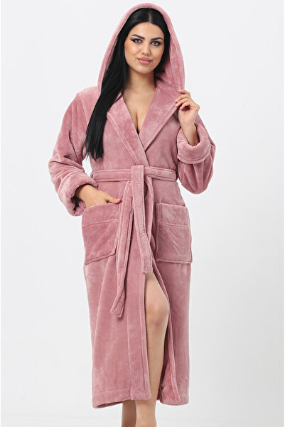 Nuşa Welsoft Hooded Women's Robe Ultra Soft Premium Home Wear