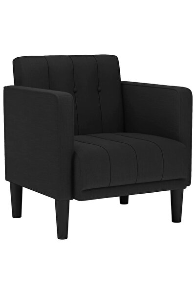 vidaxl Canapea Scaun cu cotiere, negru, 53 cm, textil