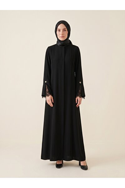 Beyza Giyim 9766 Manşeti Dantelli Ferace