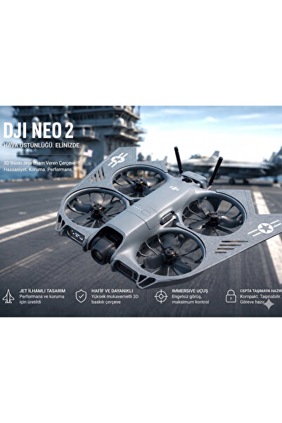 Print Zone DJI Neo 2 İçin Jet Stil Gövde ve Kanat Koruması - Hediyeli