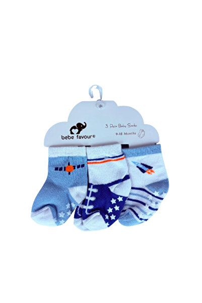 Warehouse Set of 3 Children's Socks - Cute Stars and Shapes Design