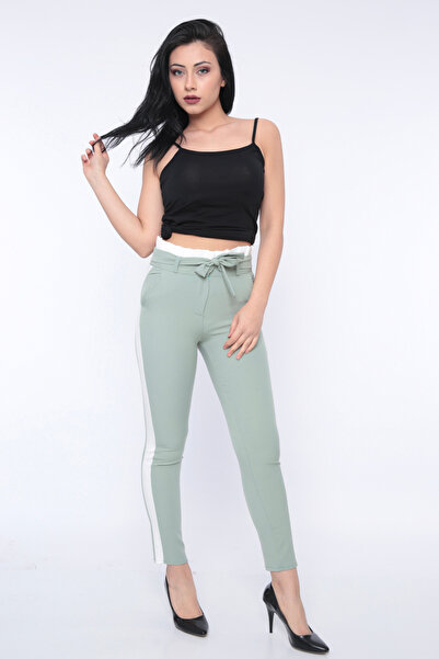 FIRST STYLE Women's Light Green Turkish Pants