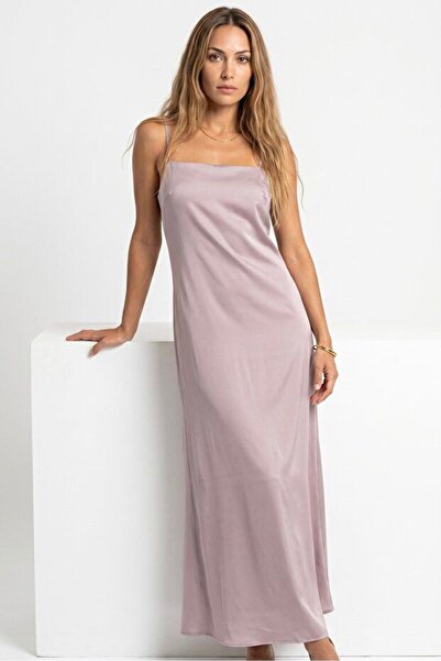 MareandCo Maxi Length A-Line Satin Strap Woven Dress
