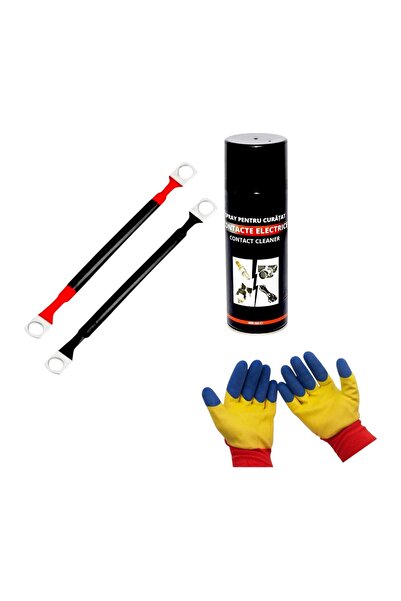 Universal Cablu pornire baterie,16 mm ²,2x125 cm,4 papuci M8/Spray contact 40...