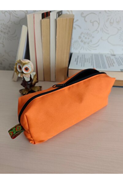 Talay Accessories Water Repellent Fabric Orange Pen Holder - Large Volume Mak...