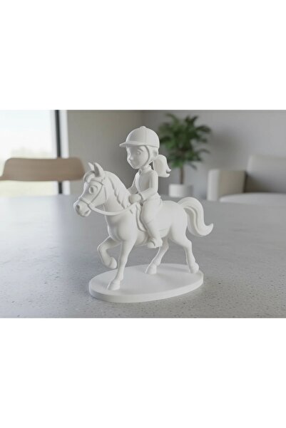 OEM Decorative Figurine Horse Rider, Cartoon Style Design, 3D Printed