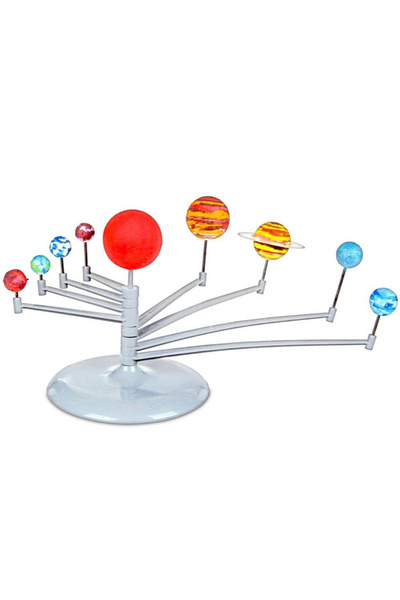 SergadiOnline.ro Set Creativ Sistemul Solar pentru Copii, Model 3D de Asamblat si Pictat, 25 Piese, Culori Incluse, 8+ Ani