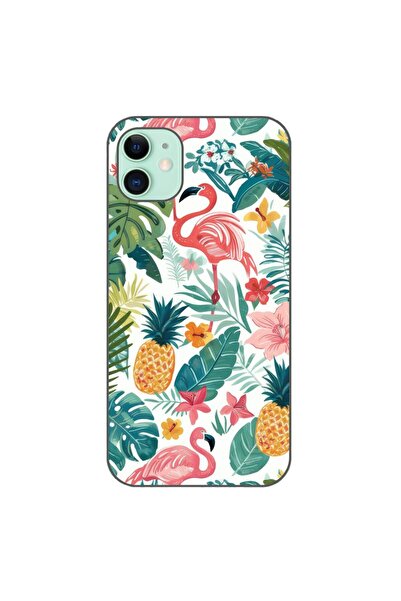 OEM Husa compatibila cu Apple iPhone 11 Silicon Gel Tpu Model Tropical Pattern