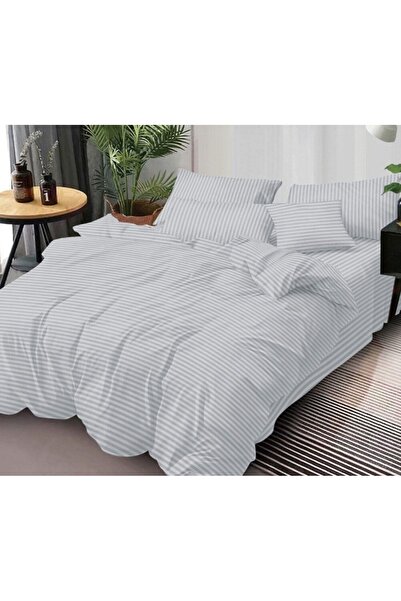 Lenjeria Pufoasa Damask print double bed set, 2 persons, fitted sheet, 6 pieces
