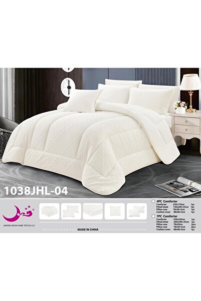 Moon Double Bed Summer Plain Double-Sided Bedspread-6 Pieces-230*250 Plain Do...
