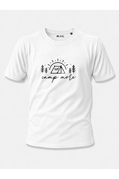North Whiskers "Camp More" Printed 100% Cotton Navy Blue Camping T-Shirt
