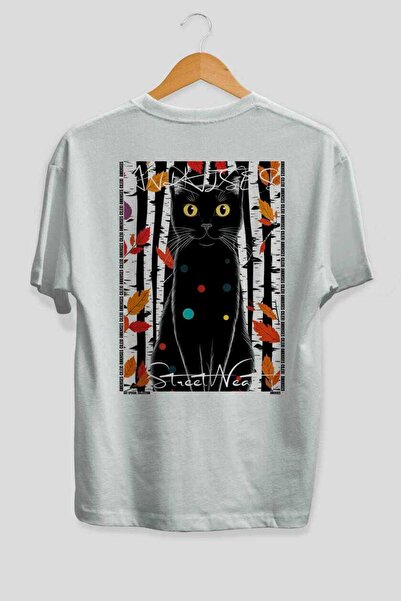 Ankhises Tricou supradimensionat alb cu imprimeu Cat For Cat Lovers 26, 100% ...