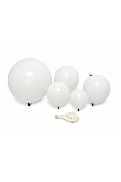 OEM Matt TX 34 White Balloons 5"-100/ Top Bottom Set