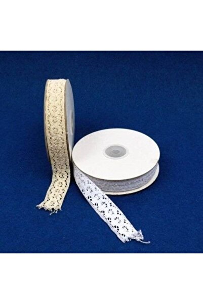 OEM Crochet Lace Ribbon Flowers Medium 2cm/9.5m White