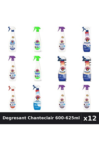 Chanteclair Set 12 Degresant Universal și Anticalcar 600-625ml - 8 Arome
