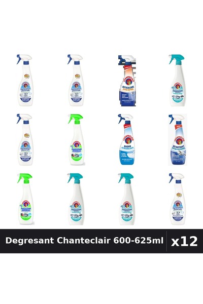 Chanteclair Set 12 Degresant Universal 600-625ml - Bicarbonat, Lămâie, Anti-M...