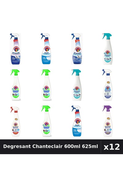 Chanteclair Set 12 Degresant Universal 600ml 625ml - 8 Arome, Anticalcar, Det...
